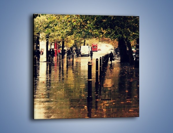 Obraz na płótnie – Deszczowa jesień w Moskwie – jednoczęściowy kwadratowy AM383