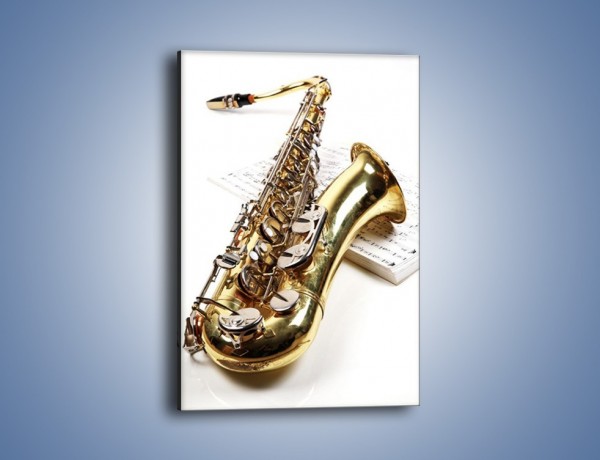 Obraz na płótnie – Muzyka grana na złotym saksofonie – jednoczęściowy prostokątny pionowy O225