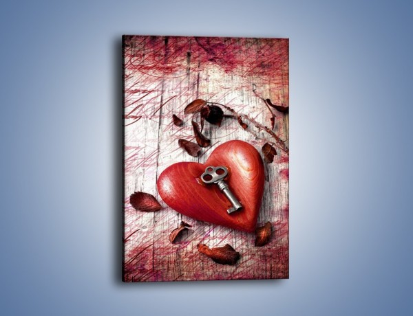 Obraz na płótnie – Klucz do serca – jednoczęściowy prostokątny pionowy O246