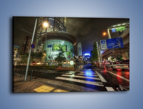 Obraz na płótnie – Spokojne Tokyo nocą – jednoczęściowy prostokątny poziomy AM056