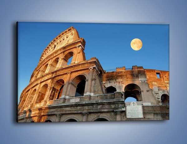 Obraz na płótnie – Pełnia księżyca nad Koloseum – jednoczęściowy prostokątny poziomy AM069