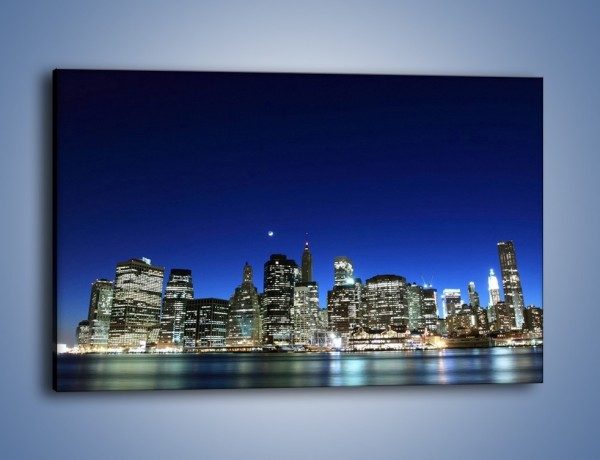 Obraz na płótnie – Nowy York wieczorem – jednoczęściowy prostokątny poziomy AM106