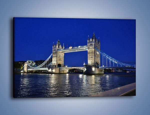 Obraz na płótnie – Tower Bridge nocą – jednoczęściowy prostokątny poziomy AM145