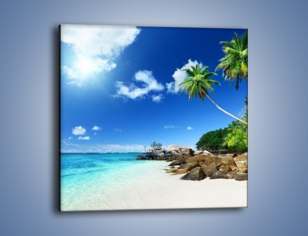 Obraz na płótnie – Rajska plaża i jej piękno – jednoczęściowy kwadratowy KN963