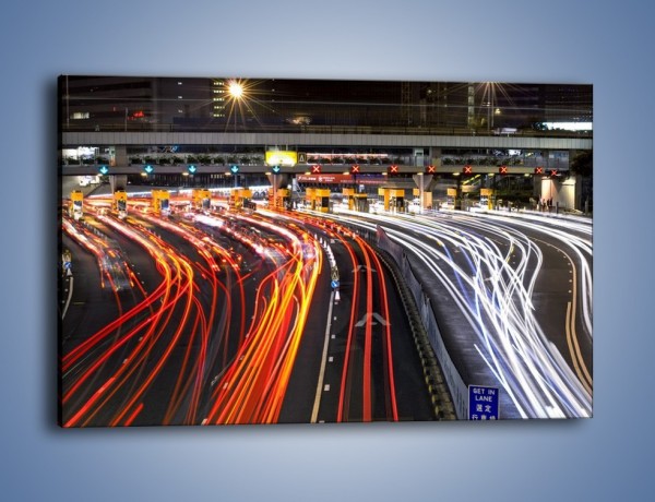 Obraz na płótnie – Autostradowa bramka w ruchu świateł – jednoczęściowy prostokątny poziomy AM236