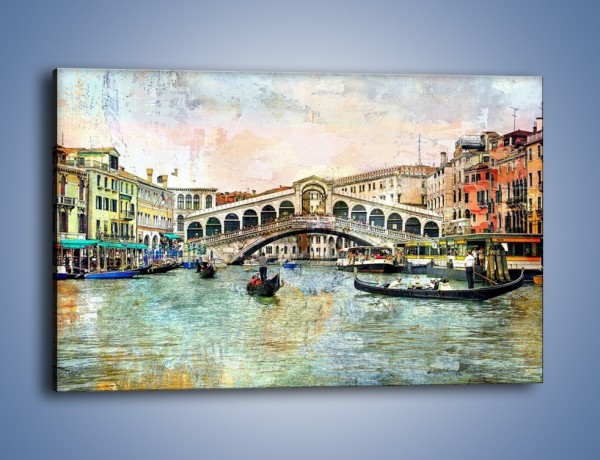 Obraz na płótnie – Wenecja w stylu vintage – jednoczęściowy prostokątny poziomy AM239