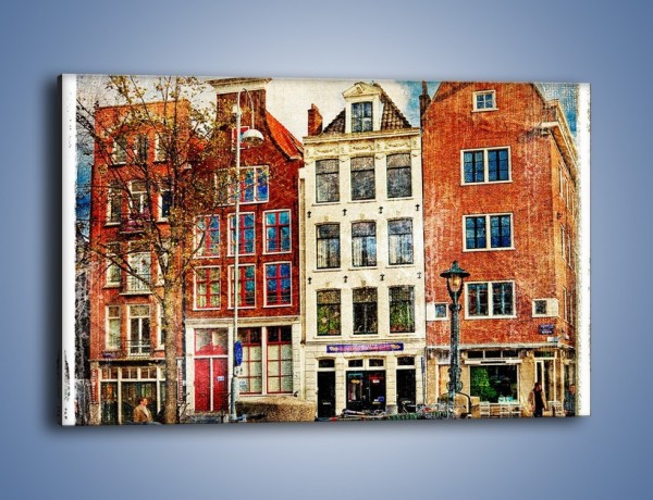 Obraz na płótnie – Amsterdam w stylu vintage – jednoczęściowy prostokątny poziomy AM258