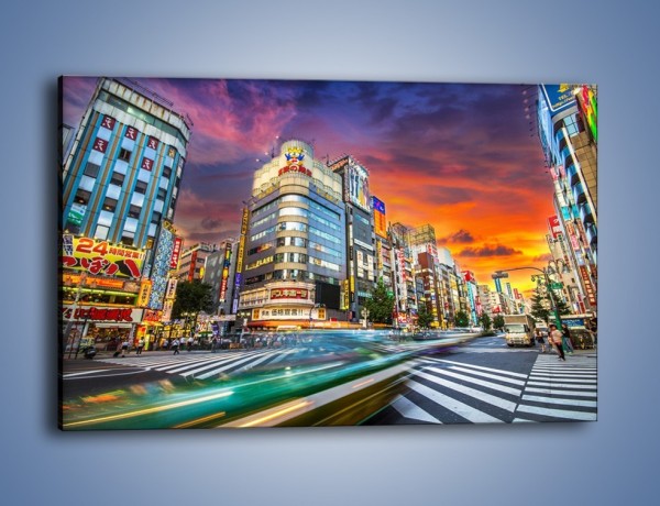 Obraz na płótnie – Tokyo na tle kolorowego nieba – jednoczęściowy prostokątny poziomy AM336