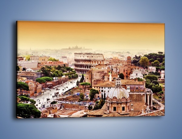 Obraz na płótnie – Panorama Rzymu – jednoczęściowy prostokątny poziomy AM338