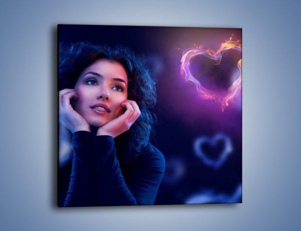 Obraz na płótnie – Miłość w kobiecym sercu – jednoczęściowy kwadratowy L038