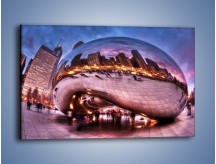 Obraz na płótnie – Cloud Gate w Chicago – jednoczęściowy prostokątny poziomy AM352