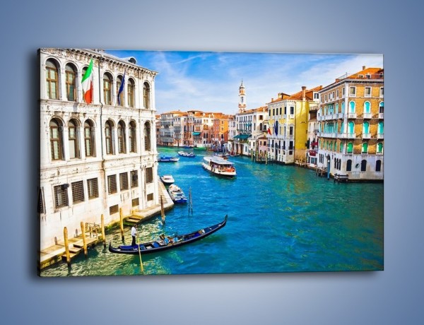 Obraz na płótnie – Kolorowy świat Wenecji – jednoczęściowy prostokątny poziomy AM362