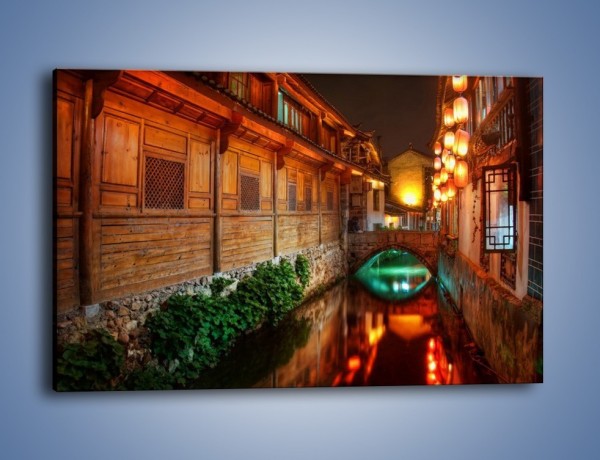 Obraz na płótnie – Kanał w chińskim mieście Lijiang – jednoczęściowy prostokątny poziomy AM391