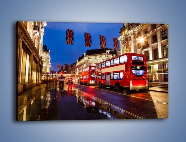 Obraz na płótnie – Londyn w deszczu – jednoczęściowy prostokątny poziomy AM407