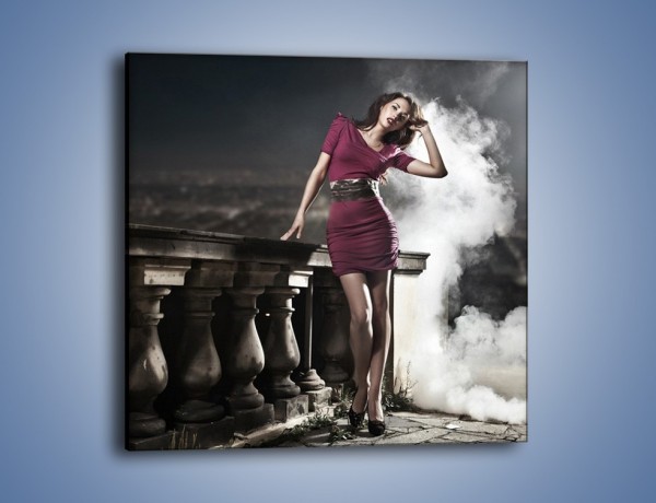Obraz na płótnie – Wieczorny spacer w dymie – jednoczęściowy kwadratowy L070