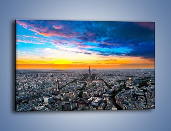Obraz na płótnie – Panorama Paryża – jednoczęściowy prostokątny poziomy AM415