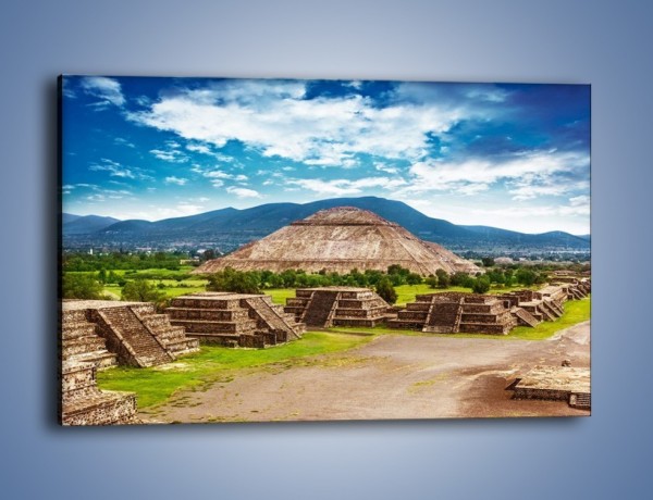 Obraz na płótnie – Piramida Słońca w Meksyku – jednoczęściowy prostokątny poziomy AM450