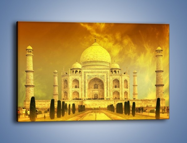 Obraz na płótnie – Tadź Mahal w żółtym kolorze – jednoczęściowy prostokątny poziomy AM465