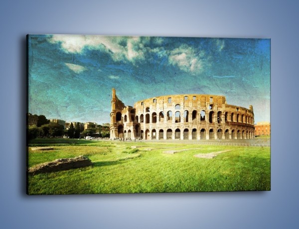 Obraz na płótnie – Koloseum w stylu vintage – jednoczęściowy prostokątny poziomy AM503