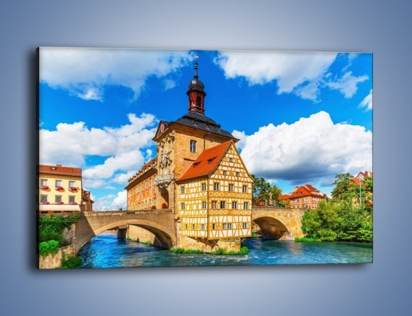 Obraz na płótnie – Ratusz w mieście Bamberg – jednoczęściowy prostokątny poziomy AM513