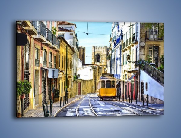 Obraz na płótnie – Romantyczna uliczka w Lizbonie – jednoczęściowy prostokątny poziomy AM530