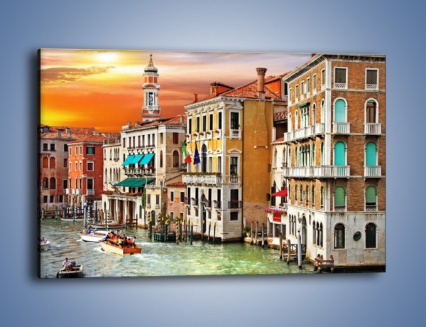 Obraz na płótnie – Kolorowe domu Wenecji – jednoczęściowy prostokątny poziomy AM555
