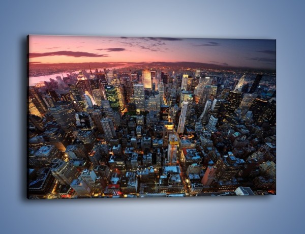 Obraz na płótnie – Widok na Manhattan z lotu ptaka – jednoczęściowy prostokątny poziomy AM567
