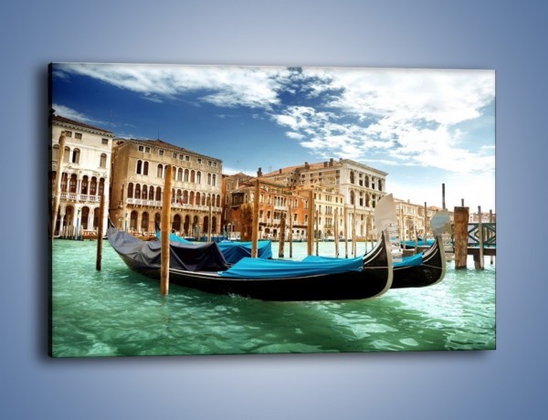 Obraz na płótnie – Weneckie gondole w Canal Grande – jednoczęściowy prostokątny poziomy AM571