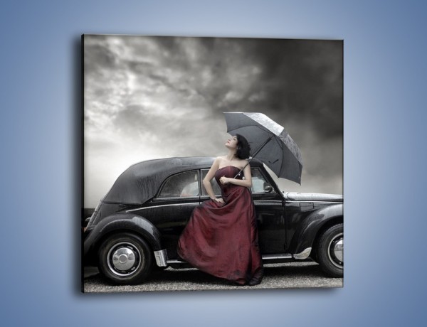 Obraz na płótnie – Dama pod parasolem – jednoczęściowy kwadratowy L139