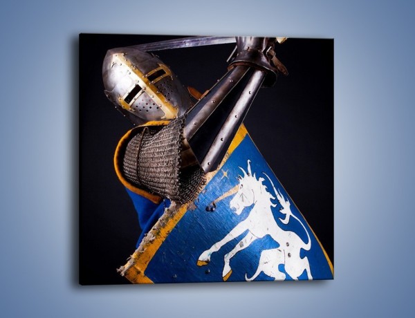 Obraz na płótnie – Waleczny rycerz w zbroi – jednoczęściowy kwadratowy L142