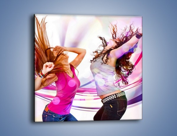 Obraz na płótnie – Przyjaciółki we wspólnym tańcu – jednoczęściowy kwadratowy L149