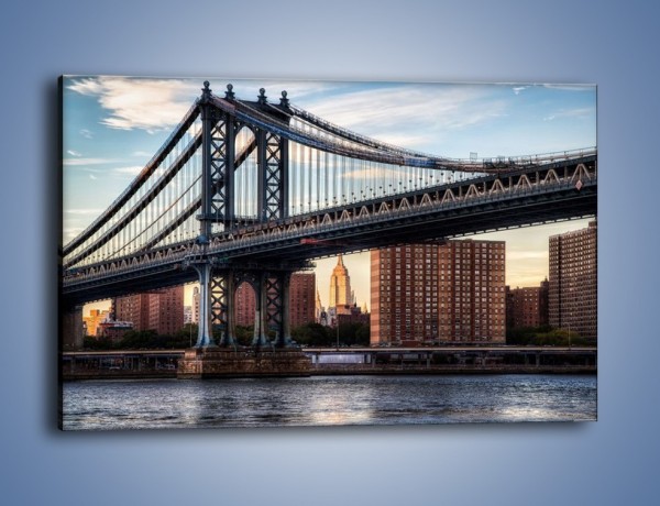 Obraz na płótnie – Manhattan Bridge – jednoczęściowy prostokątny poziomy AM607