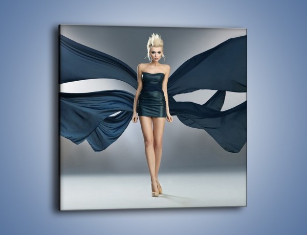 Obraz na płótnie – Kobieta jak czarny motyl – jednoczęściowy kwadratowy L160