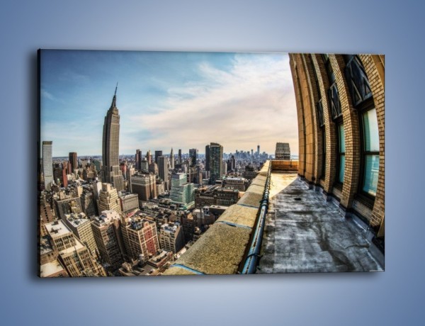 Obraz na płótnie – Empire State Building na Manhattanie – jednoczęściowy prostokątny poziomy AM610