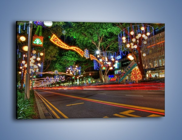 Obraz na płótnie – Noworoczne dekoracje w Singapurze – jednoczęściowy prostokątny poziomy AM616