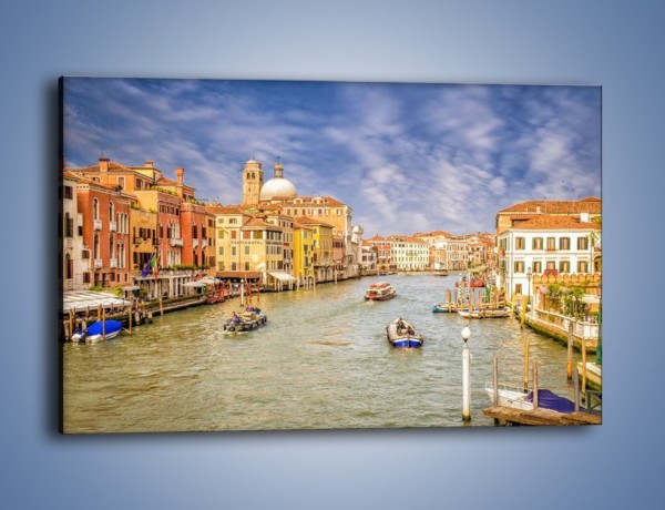 Obraz na płótnie – Canal Grande w Wenecji o poranku – jednoczęściowy prostokątny poziomy AM617