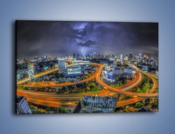 Obraz na płótnie – Burza nad Bangkokiem – jednoczęściowy prostokątny poziomy AM622