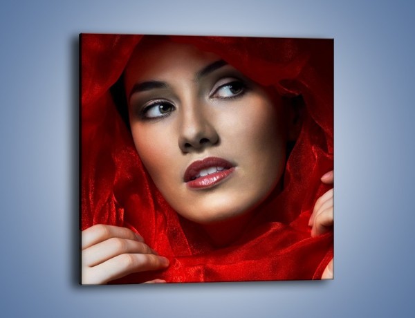 Obraz na płótnie – Kobieta w czerwieni – jednoczęściowy kwadratowy L187