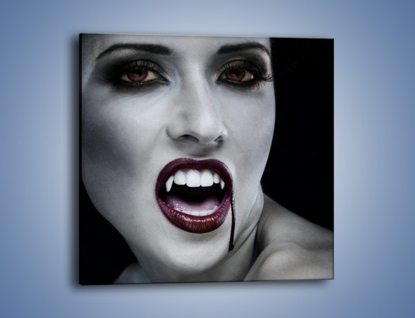 Obraz na płótnie – Krew na wampirzych ustach – jednoczęściowy kwadratowy L196