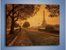 Obraz na płótnie – Ulice Paryża w stylu vintage – jednoczęściowy prostokątny poziomy AM690