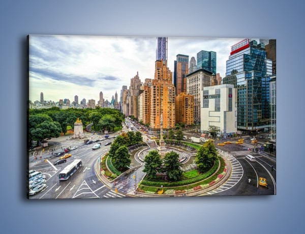 Obraz na płótnie – Rondo Columbus Circle w Nowym Jorku – jednoczęściowy prostokątny poziomy AM694