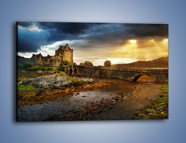 Obraz na płótnie – Zamek Eilean Donan w Szkocji – jednoczęściowy prostokątny poziomy AM697