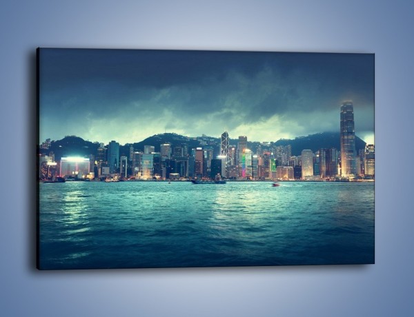 Obraz na płótnie – Linia nabrzeża Hong Kongu – jednoczęściowy prostokątny poziomy AM708