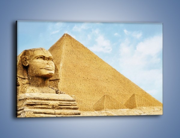 Obraz na płótnie – Sfinks i piramidy – jednoczęściowy prostokątny poziomy AM782