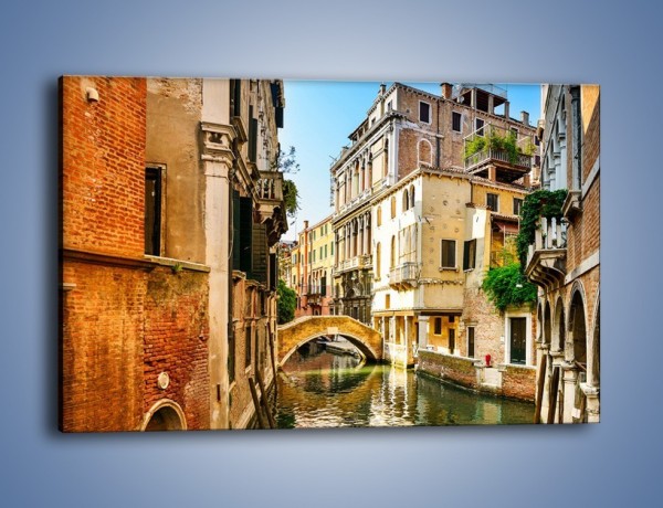 Obraz na płótnie – Romantyczny kanał w Wenecji – jednoczęściowy prostokątny poziomy AM795