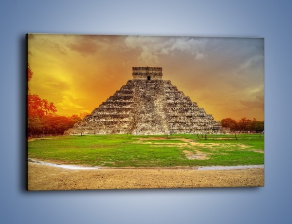 Obraz na płótnie – Piramida Kukulkana w Meksyku – jednoczęściowy prostokątny poziomy AM814