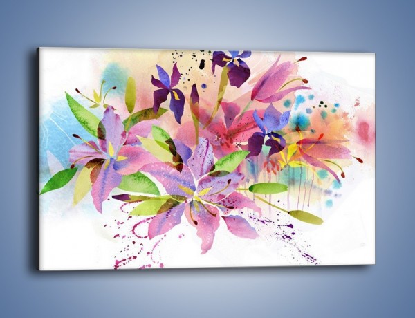Obraz na płótnie – Kolory zachowane w kwiatach – jednoczęściowy prostokątny poziomy GR043