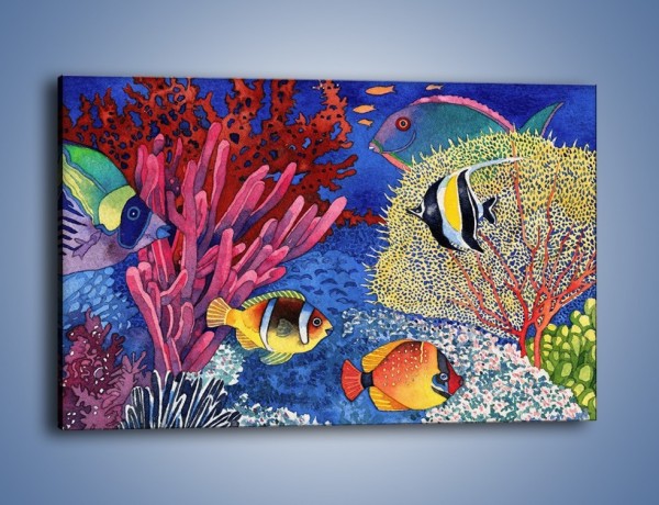 Obraz na płótnie – Podwodny świat ryb – jednoczęściowy prostokątny poziomy GR056
