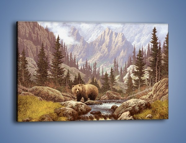 Obraz na płótnie – Uwaga na niedźwiedzia – jednoczęściowy prostokątny poziomy GR183