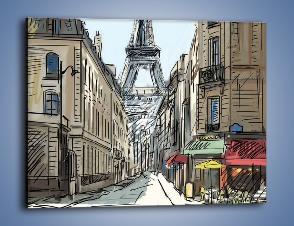 Obraz na płótnie – Paryskie uliczki z widokiem – jednoczęściowy prostokątny poziomy GR259